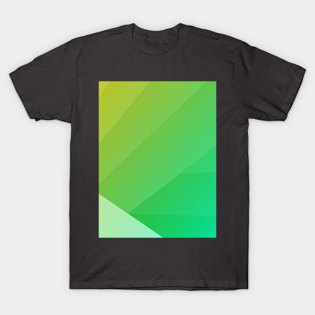 Greenish Yellow Material Gradient T-Shirt by Zero06